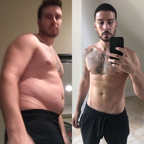 vor und nach der Keto-Matcha-Behandlung